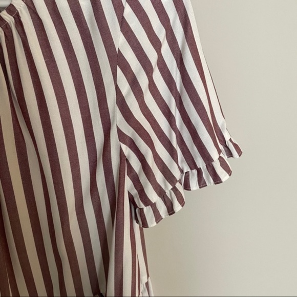 NWOT Madewell Stanza Ruffle Hem Top in Stripe - Picture 3 of 9